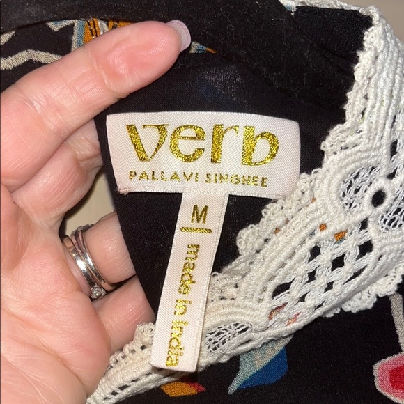 Anthropologie Verb Pallavee Singhee Floral Lace size medium Dress - Picture 8 of 17